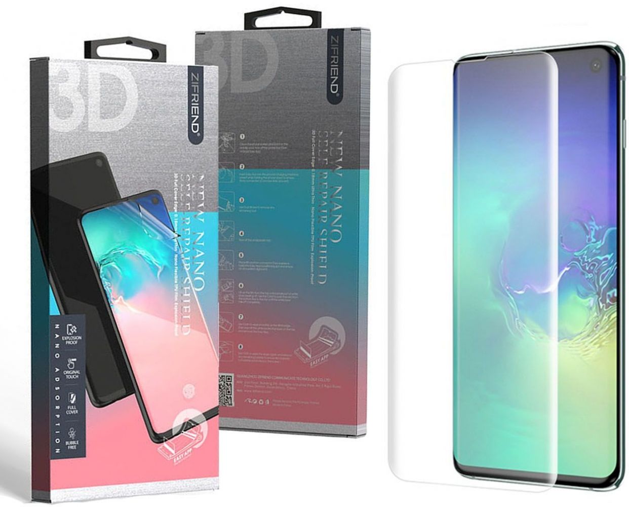 Защитная пленка Zifriend 3D Full Cover Curved Edge для Samsung Galaxy S10 Plus SM-G975 Crystal Clear (703684)
Защитная пленка Zifriend 3D Full Cover Curved Edge для Samsung Galaxy S10 Plus SM-G975 Crystal Clear (703684)