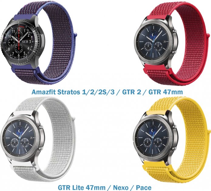 Набір ремінців 4 кольори BeCover Nylon Style для Amazfit Stratos 1/2/2S/3/GTR 2/GTR 47mm/GTR Lite 47mm/Nexo/Pace (706566) Girl
Набір ремінців 4 кольори BeCover Nylon Style для Amazfit Stratos 1/2/2S/3/GTR 2/GTR 47mm/GTR Lite 47mm/Nexo/Pace (706566) Girl