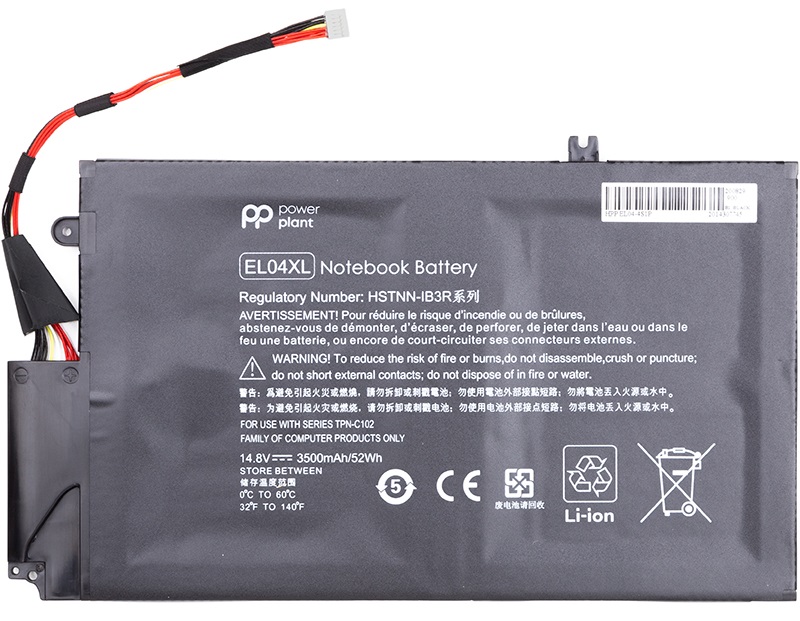 Акумулятор PowerPlant для ноутбуків HP Envy Ultrabook 4-1150ez (EL04XL) 14.8V 52Wh (original) (NB461202)
Акумулятор PowerPlant для ноутбуків HP Envy Ultrabook 4-1150ez (EL04XL) 14.8V 52Wh (original) (NB461202)