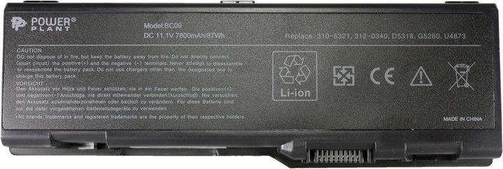 Аккумулятор PowerPlant D5318 для Dell Inspiron 6000 (11.1V/7800mAh/9 Cells) (NB00000244)
Аккумулятор PowerPlant D5318 для Dell Inspiron 6000 (11.1V/7800mAh/9 Cells) (NB00000244)