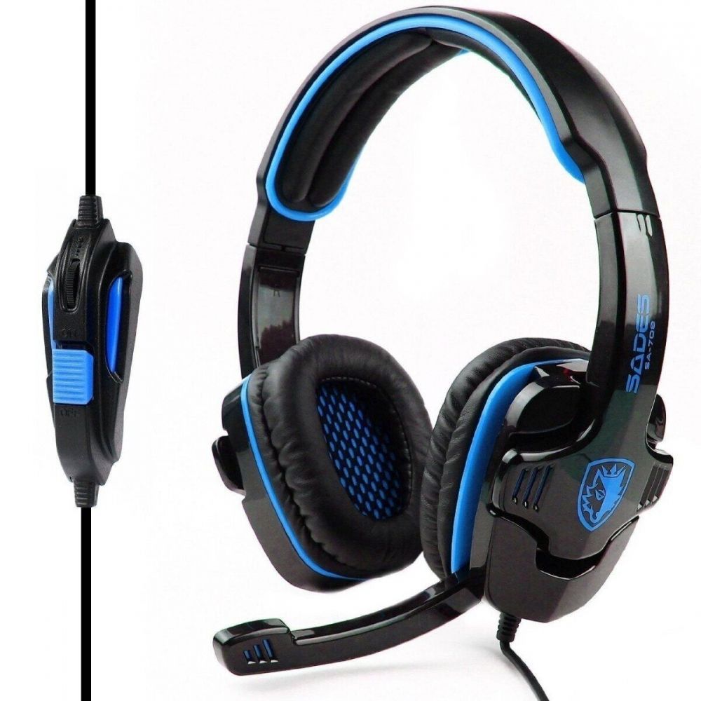 Гарнітура Sades SA-708 Stereo Gaming Headphone/Headset with Microphone (SA708-B-BL) Black/Blue
Гарнітура Sades SA-708 Stereo Gaming Headphone/Headset with Microphone (SA708-B-BL) Black/Blue
