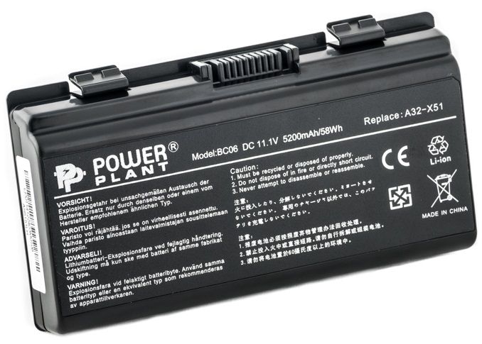 Акумулятор PowerPlant для ноутбуків ASUS X51H (A32-T12, AS5151LH) 11.1V 5200mAh (NB00000011)
Акумулятор PowerPlant для ноутбуків ASUS X51H (A32-T12, AS5151LH) 11.1V 5200mAh (NB00000011)