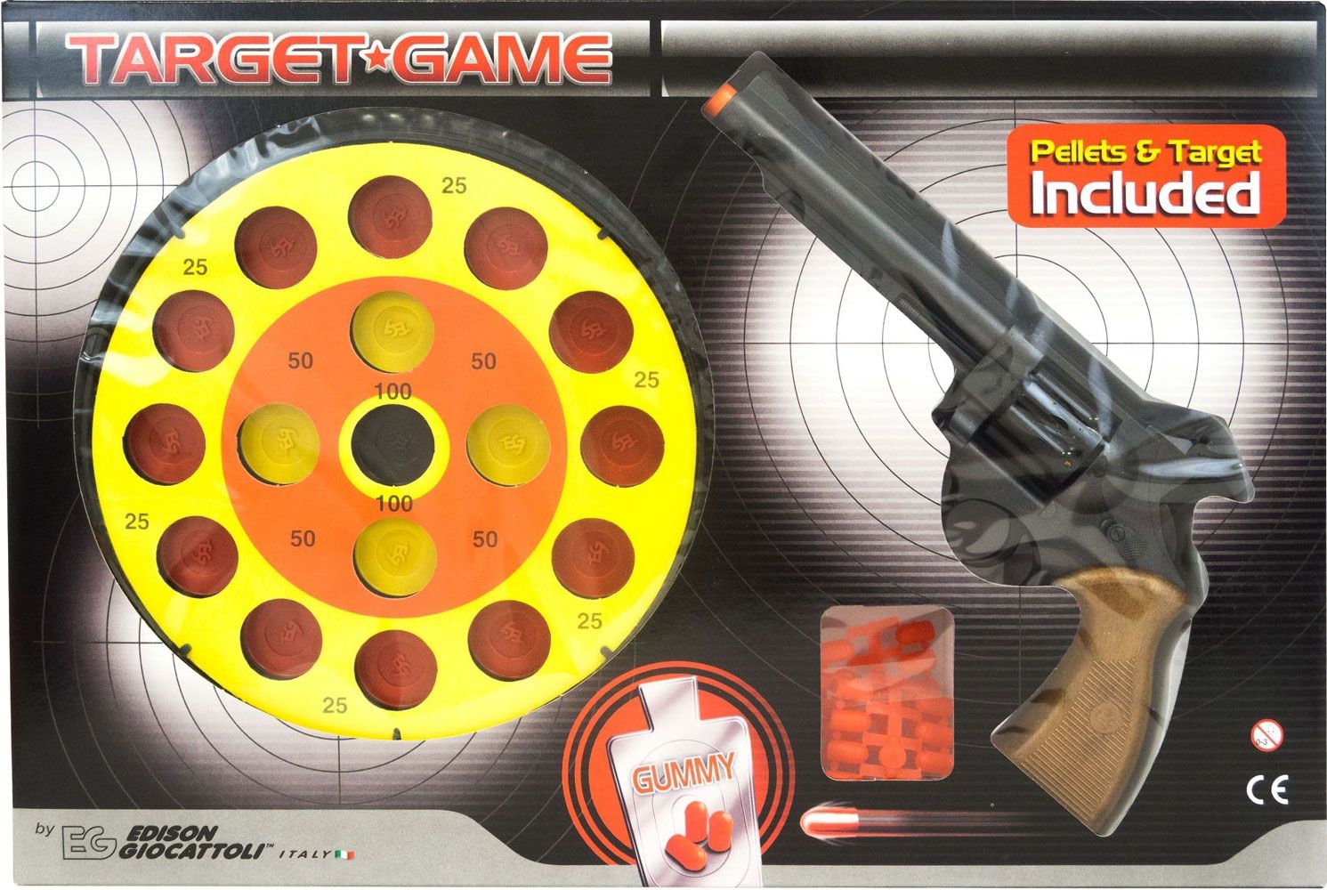 Пістолет Edison Giocattoli Target Game 8-зарядний з мішенню і кульками (485/22) (ED-0485220) (8002605001842)
Пістолет Edison Giocattoli Target Game 8-зарядний з мішенню і кульками (485/22) (ED-0485220) (8002605001842)