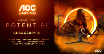 Выпущен игровой монитор AOC Gaming CU34G2XP/BK