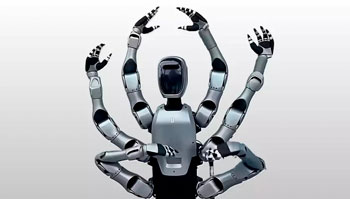 Midea представила Miro U — першого в світі гуманоїдного робота з шістьма руками і колісними ногами