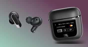 JBL та HP анонсували TWS-навушники із сенсорними дисплеями на зарядних кейсах