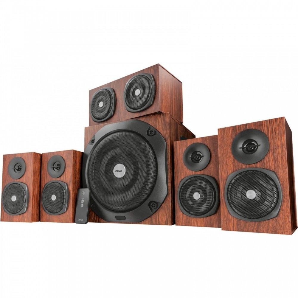 Акція на Акустическая система Trust Vigor 5.1 Surround Speaker System for pc Brown (21786) від Територія твоєї техніки - 5