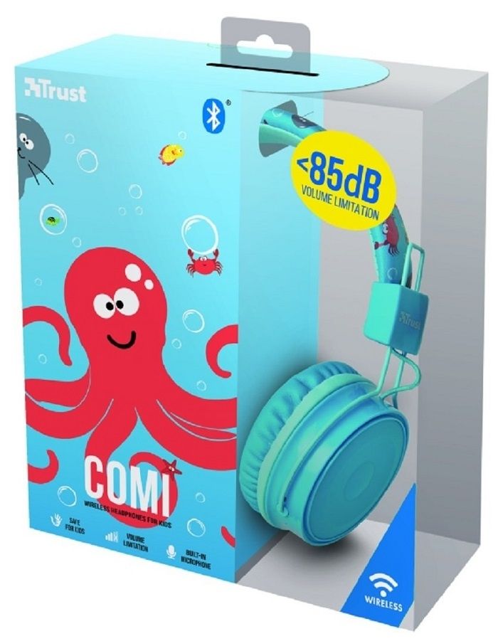Акція на Навушники Trust Comi Wireless Kids Headphones (23128) Blue від Територія твоєї техніки - 3