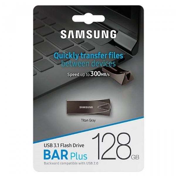 Акція на USB флеш накопичувач Samsung Bar Plus USB 3.1 128GB (MUF-128BE4/APC) Black від Територія твоєї техніки - 5