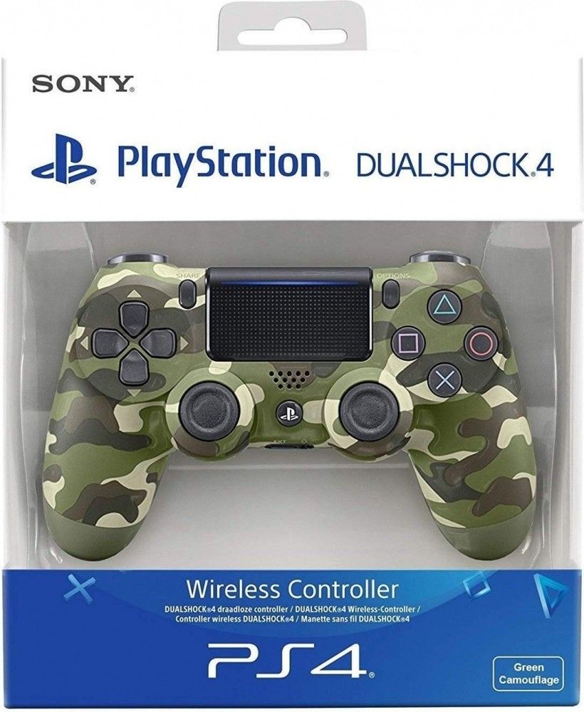 Акція на Бездротовий геймпад Sony Dualshock V2 Bluetooth PS4 Green Cammo від Територія твоєї техніки - 3