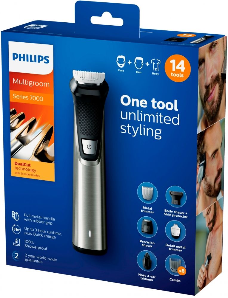 Акція на Набір для стрижки PHILIPS Multigroom series 7000 MG7745/15 від Територія твоєї техніки - 6