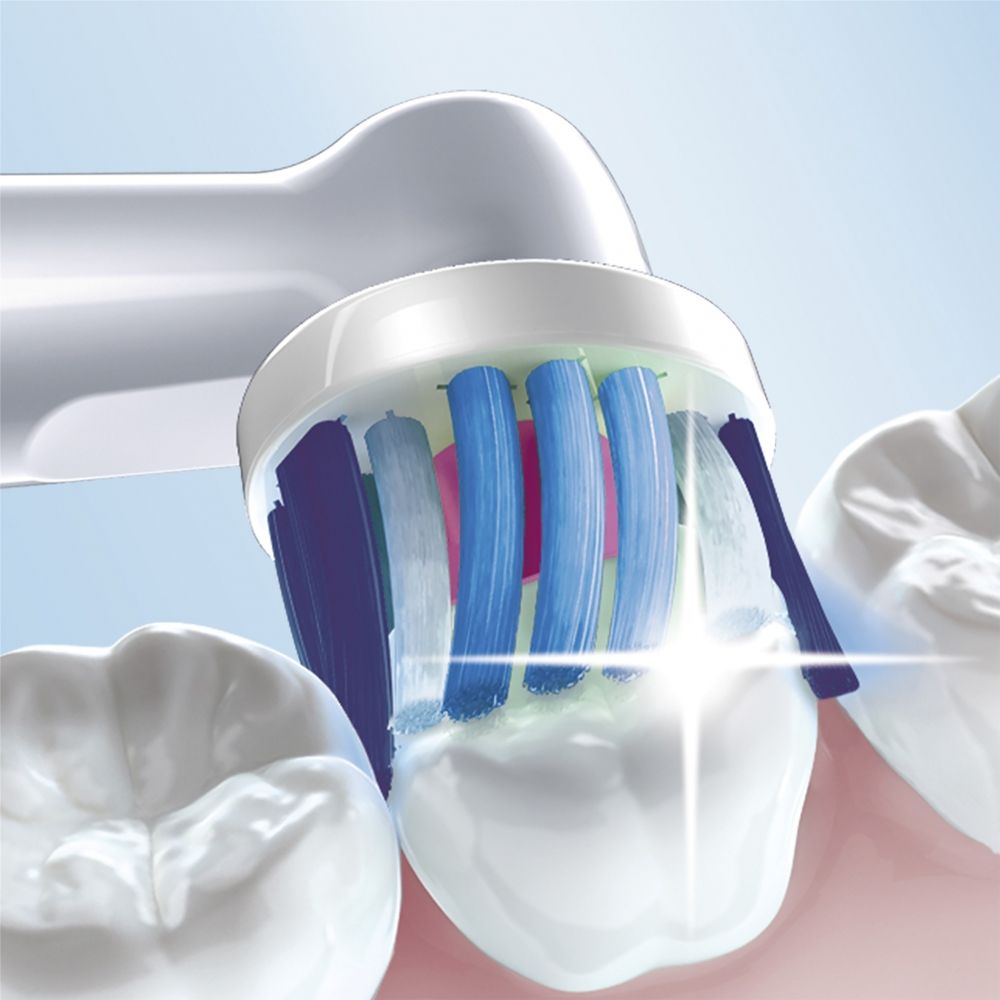 Акция на Електрична зубна щітка ORAL-B BRAUN Vitality 3D White D100.413.1 (4210201262169) Pink от Територія твоєї техніки - 5