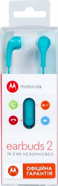 Акція на Навушники Motorola Earbuds 2 (SH006 TURQUOISE) Turquoise від Територія твоєї техніки - 2