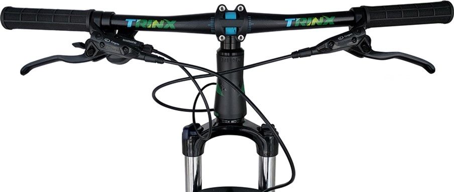 Акція на Електровелосипед TRINX E-Bike X1E 17 (X1EMBGB) Matt-Black-Green-Blue від Територія твоєї техніки - 3