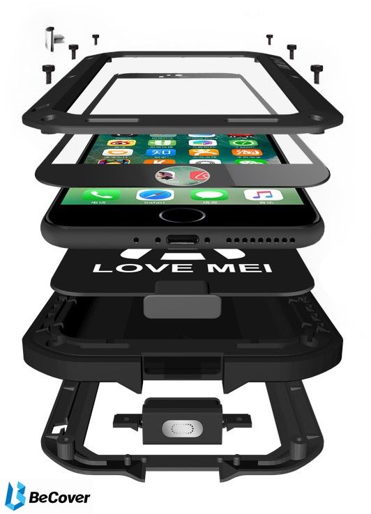 Панель Love Mei Powerful для Apple iPhone 7/8 (703116) Black от Територія твоєї техніки на платформе USKIDKA - 3 Панель Love Mei Powerful для Apple iPhone 7/8 (703116) Black от Територія твоєї техніки - 3
