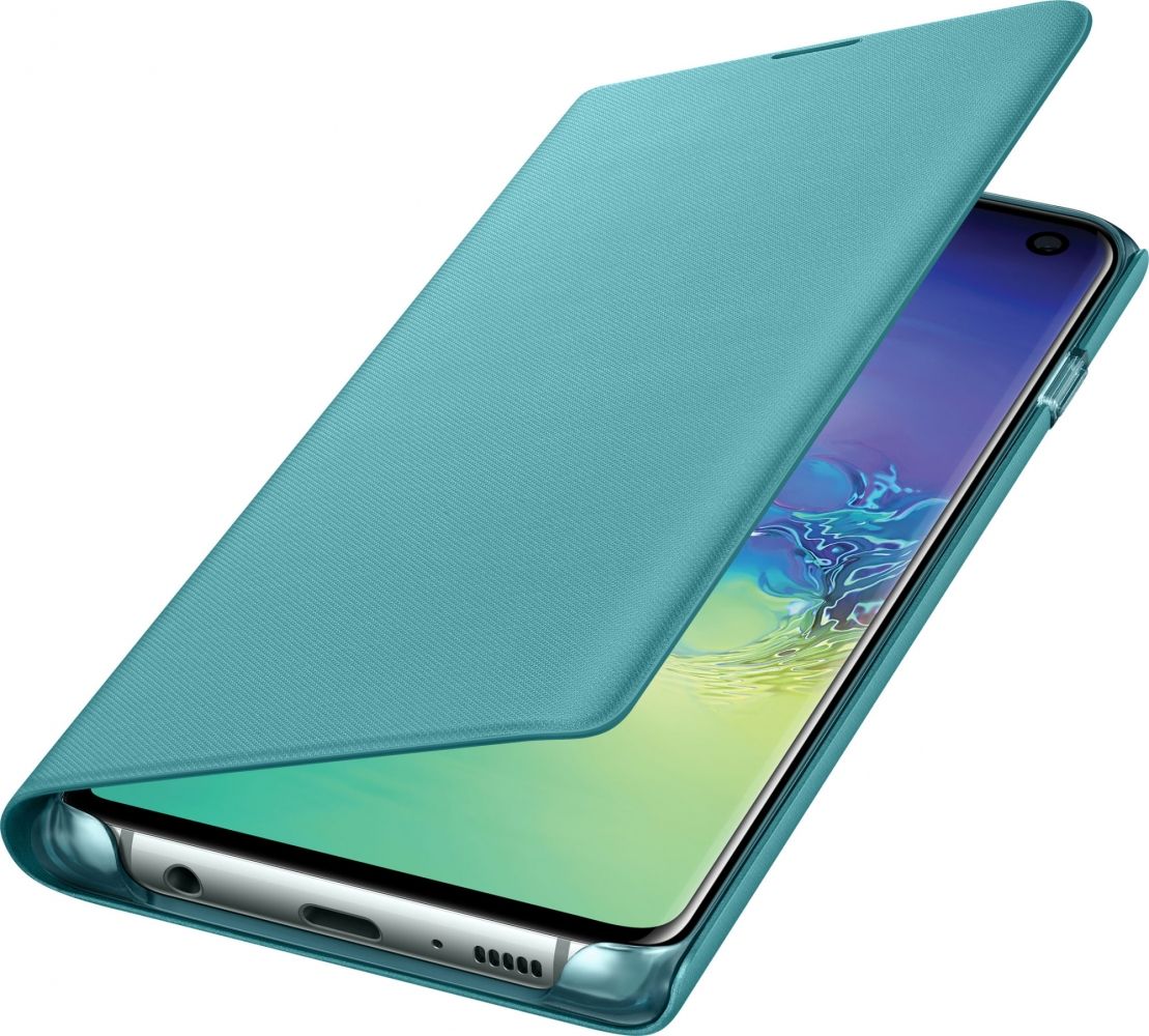 Акція на Чехол-книжка Samsung LED View Cover для Samsung Galaxy S10 (EF-NG973PGEGRU) Green від Територія твоєї техніки - 4