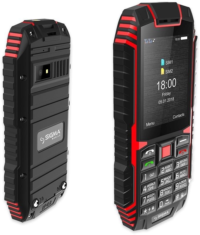 Акція на Мобільний телефон Sigma mobile X-treme DT68 Black-Red від Територія твоєї техніки - 5