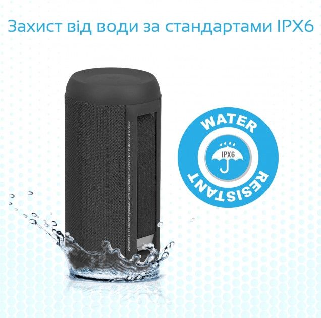 Акция на Портативна акустика Promate Silox Pro Black от Територія твоєї техніки - 5