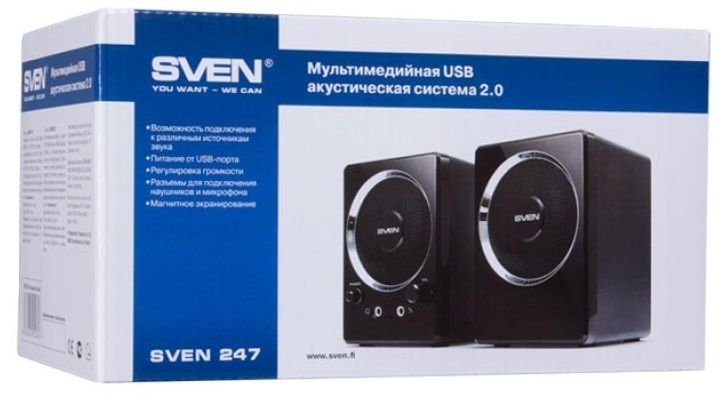 Акция на Акустическая система Sven 247 USB Black от Територія твоєї техніки - 4