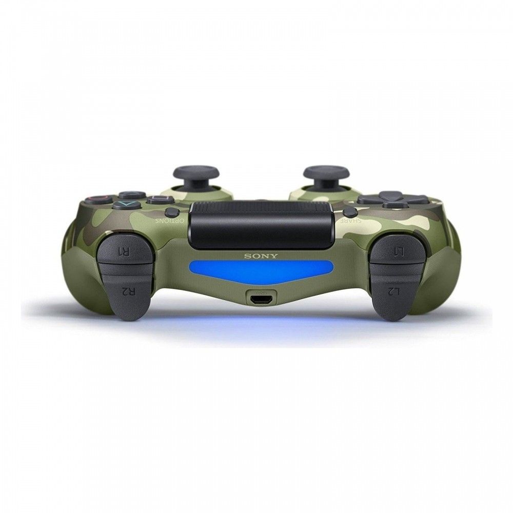 Акція на Бездротовий геймпад Sony Dualshock V2 Bluetooth PS4 Green Cammo від Територія твоєї техніки - 5