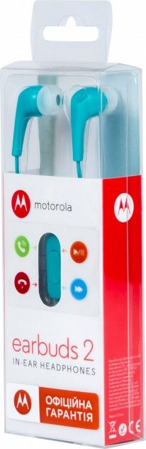 Акция на Навушники Motorola Earbuds 2 (SH006 TURQUOISE) Turquoise от Територія твоєї техніки - 3