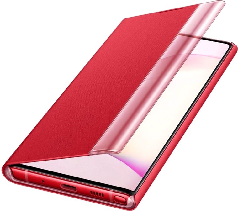 Акція на Чохол-книжка Samsung Clear View Cover для Samsung Galaxy Note 10 (EF-ZN970CREGRU) Red від Територія твоєї техніки - 3