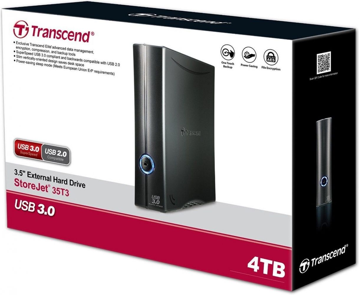 Акція на Жорсткий диск Transcend StoreJet 35T3 4TB 7200rpm 32MB TS4TSJ35T3 3.5 USB 3.0 External від Територія твоєї техніки - 3
