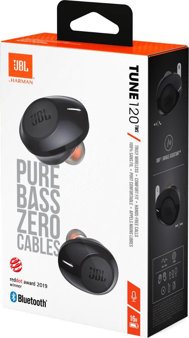 Акція на Наушники JBL TUNE 120 TWS (JBLT120TWSBLK) Black від Територія твоєї техніки - 7