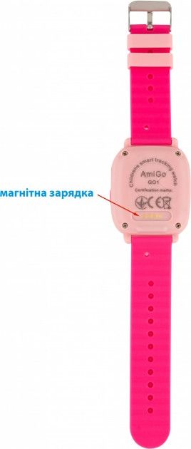 Акція на Смарт-годинник AmiGo GO001 iP67 Pink від Територія твоєї техніки - 3