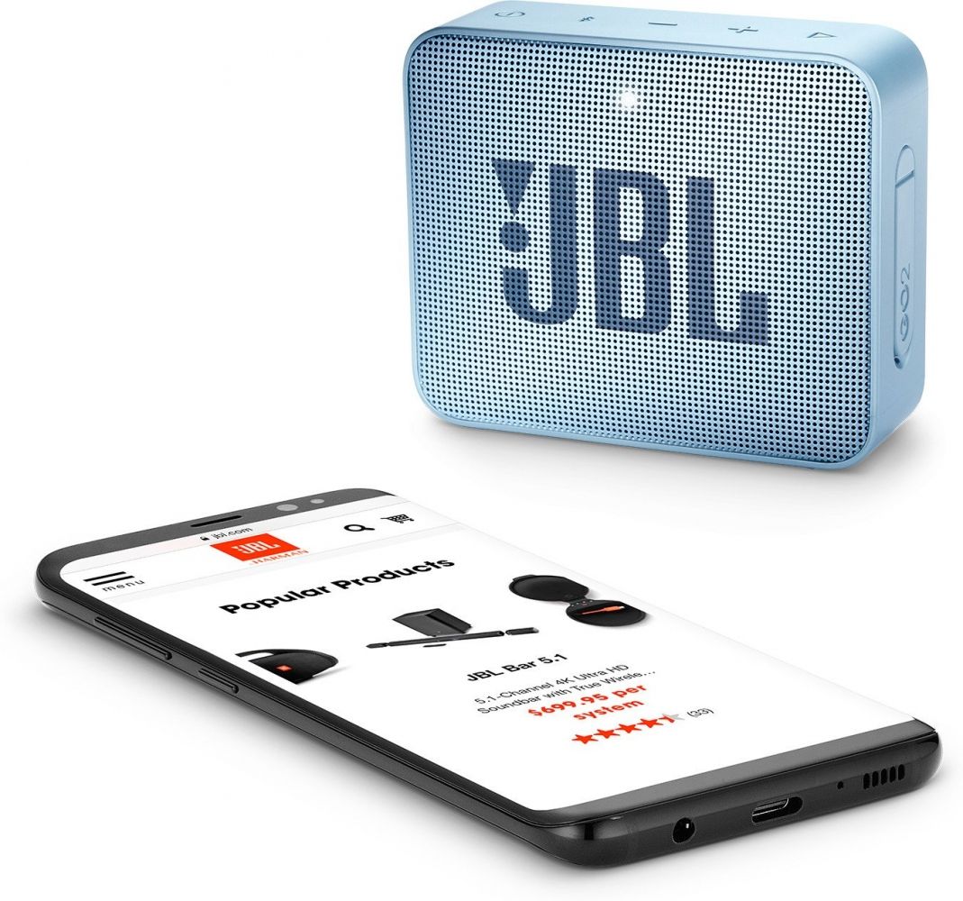 Акція на Портативна акустика JBL GO 2 (JBLGO2CYAN) Icecube Cyan від Територія твоєї техніки - 6