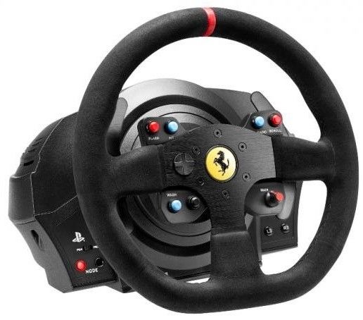 Акція на Дротове кермо Thrustmaster T300 Ferrari Integral RW Alcantara edition PC/PS4/PS3 (4160652) Black від Територія твоєї техніки - 3