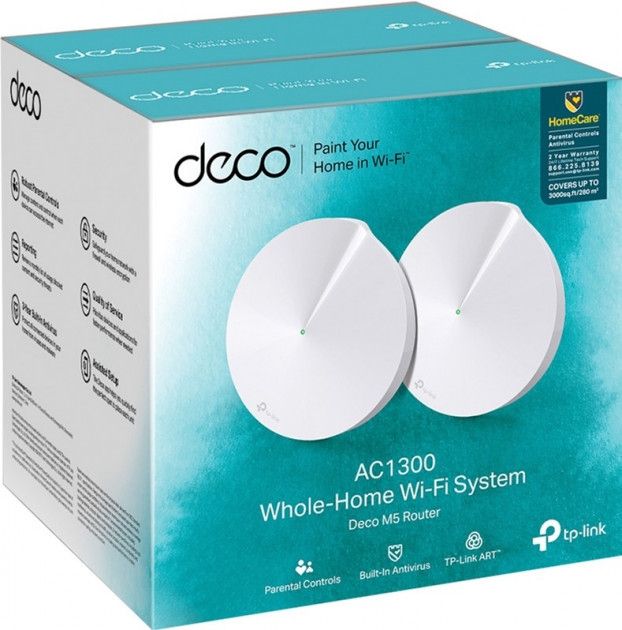 Акція на Маршрутизатор TP-LINK Deco M5 (2-pack) від Територія твоєї техніки - 3