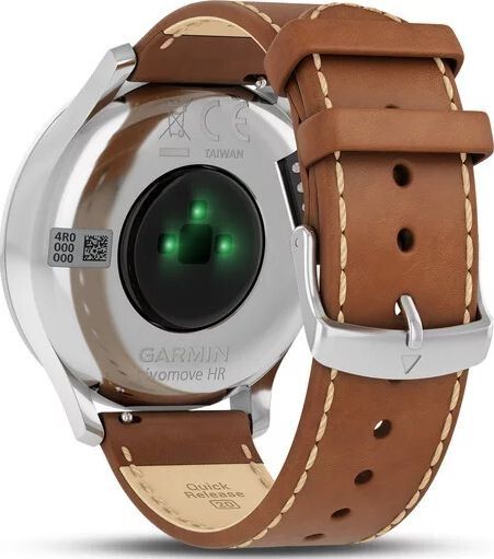 Акция на Смарт-часы GARMIN Vivomove HR Premium Silver with Tan Italian Leather Band (010-01850-AA) от Територія твоєї техніки - 6