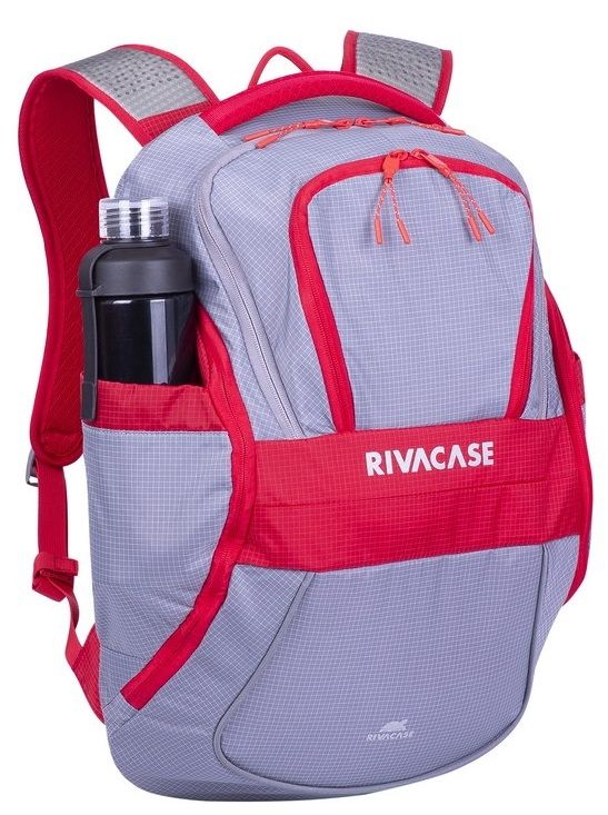 Акція на Рюкзак для ноутбука RivaCase 15.6" (5225) Grey/Red від Територія твоєї техніки - 6