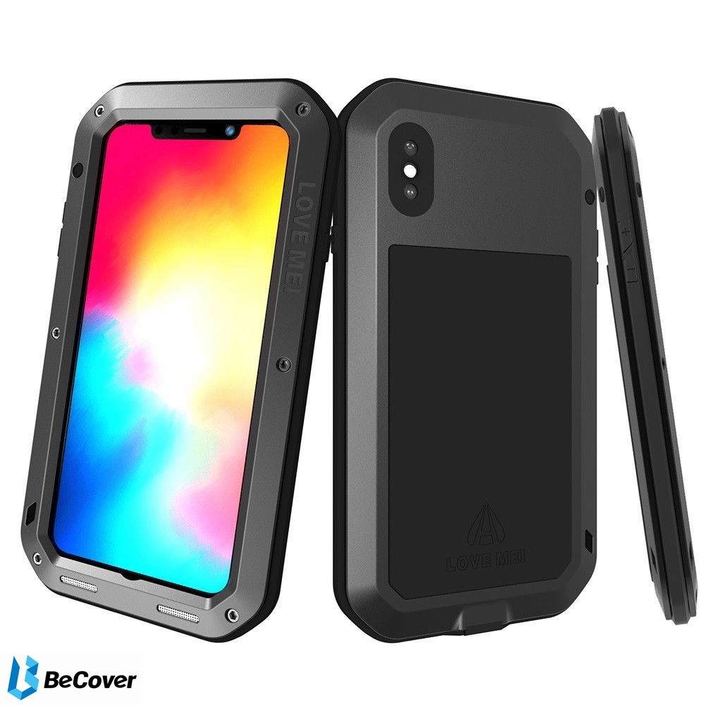 Акція на Панель Love Mei Powerful для Apple iPhone X/XS (703119) Black від Територія твоєї техніки - 2