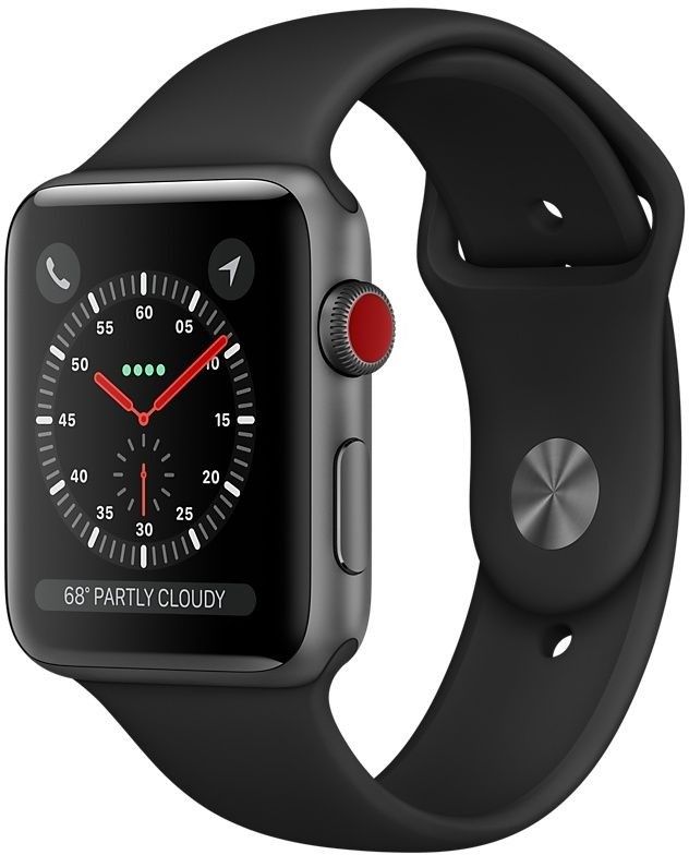 apple watch se gps space grey aluminium case with black sport band