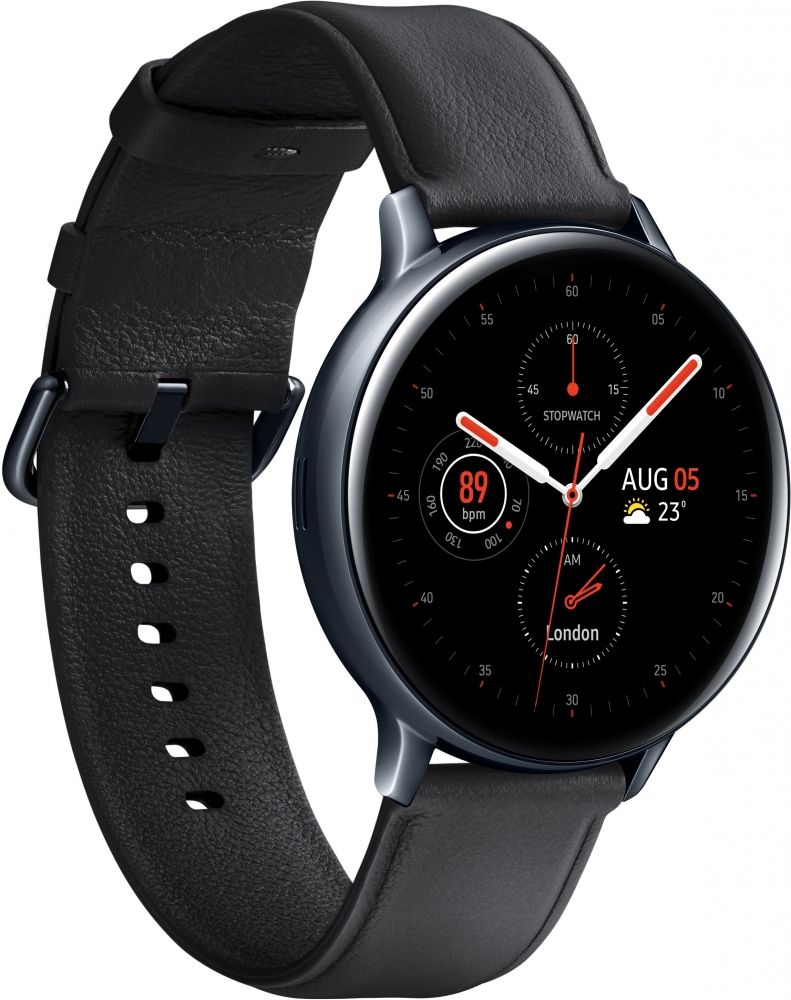 Акция на Смарт годинник Samsung Galaxy Watch Active 2 44mm Stainless steel (SM-R820NSKASEK) Black от Територія твоєї техніки - 2
