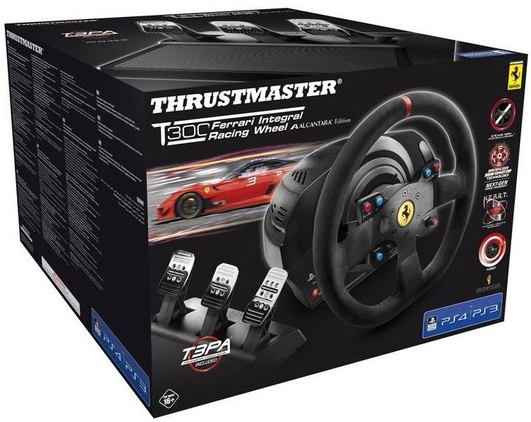 Акція на Дротове кермо Thrustmaster T300 Ferrari Integral RW Alcantara edition PC/PS4/PS3 (4160652) Black від Територія твоєї техніки - 8