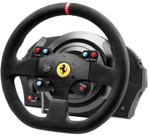 Акція на Дротове кермо Thrustmaster T300 Ferrari Integral RW Alcantara edition PC/PS4/PS3 (4160652) Black від Територія твоєї техніки - 2