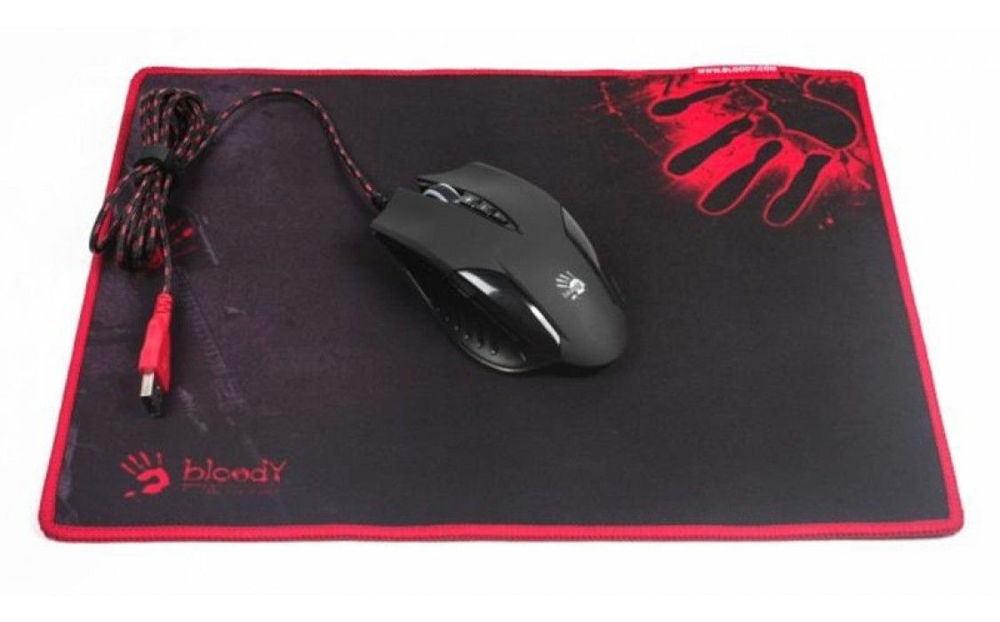 Акція на Миша A4Tech Bloody Q50 Neon XGlide Q5081S USB з ігровою поверхнею (4711421930987) Black від Територія твоєї техніки - 2