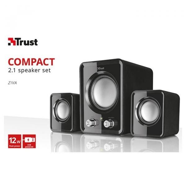 Акція на Акустическая система Trust Ziva Compact 2.1 Speaker Set (21525) від Територія твоєї техніки - 4