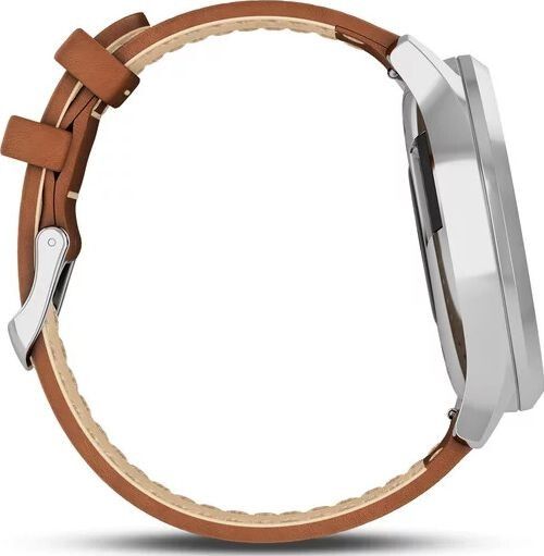 Акция на Смарт-часы GARMIN Vivomove HR Premium Silver with Tan Italian Leather Band (010-01850-AA) от Територія твоєї техніки - 5