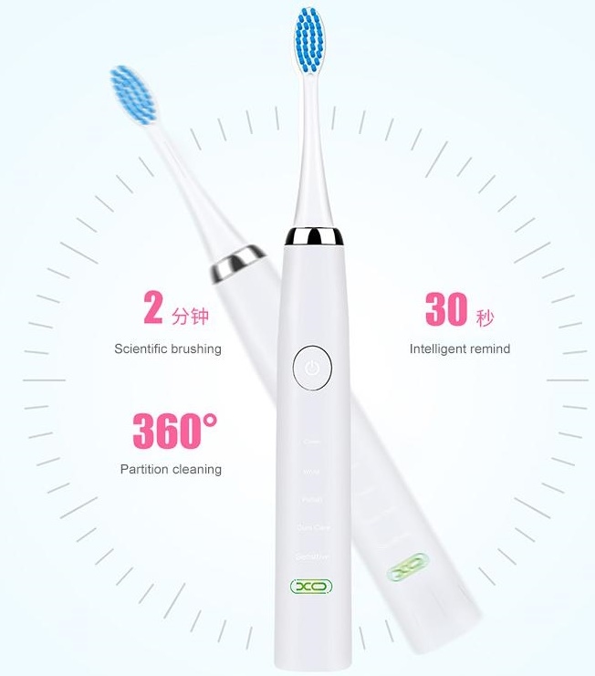 Электрическая зубная щетка XO SHL Sonic White от Територія твоєї техніки на платформе USKIDKA - 4 Электрическая зубная щетка XO SHL Sonic White от Територія твоєї техніки - 4