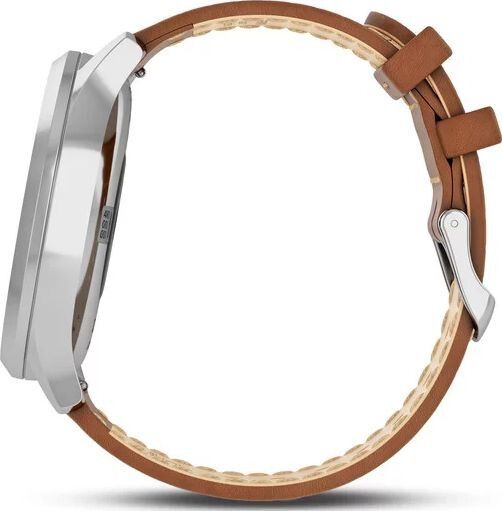 Акция на Смарт-часы GARMIN Vivomove HR Premium Silver with Tan Italian Leather Band (010-01850-AA) от Територія твоєї техніки - 4