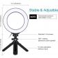 Кільцева USB LED лампа PULUZ PKT3059B 6.2