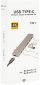 USB-хаб PowerPlant Type-C - HDMI 4K, USB 3.0, USB Type-C, SD, microSD (CA911684) Grey  - фото 2 - інтернет-магазин електроніки та побутової техніки TTT