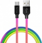Кабель ColorWay USB — Type-C 2.4 A 1 м (CW-CBUC018-MC) Multicolor - фото 2 - интернет-магазин электроники и бытовой техники TTT
