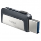 USB флеш накопитель SanDisk Ultra Dual 256GB USB 3.1 + Type-C (SDDDC2-256G-G46) Silver/Black - фото 4 - интернет-магазин электроники и бытовой техники TTT