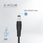 Кабель ACCLAB USB to DC 5,5х2,1mm 5V 1,5A Black - фото 3 - интернет-магазин электроники и бытовой техники TTT