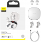 Беспроводные наушники Baseus WM01 Plus TWS (NGWM010002) White  - фото 6 - интернет-магазин электроники и бытовой техники TTT